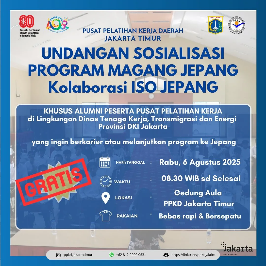 UNDANGAN SOSIALISASI PROGRAM MAGANG JEPANG – PPKD KABUPATEN INDRAMAYU